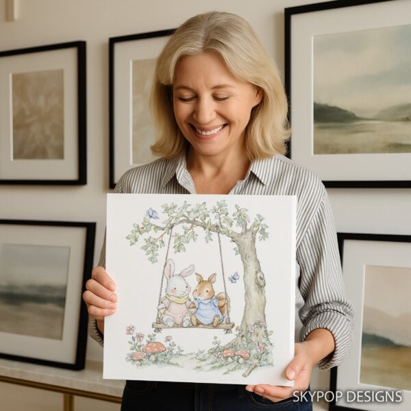 Bunny Friends Swing Art