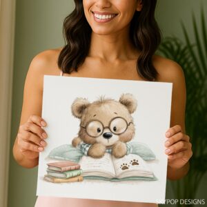 Bear Reading Art