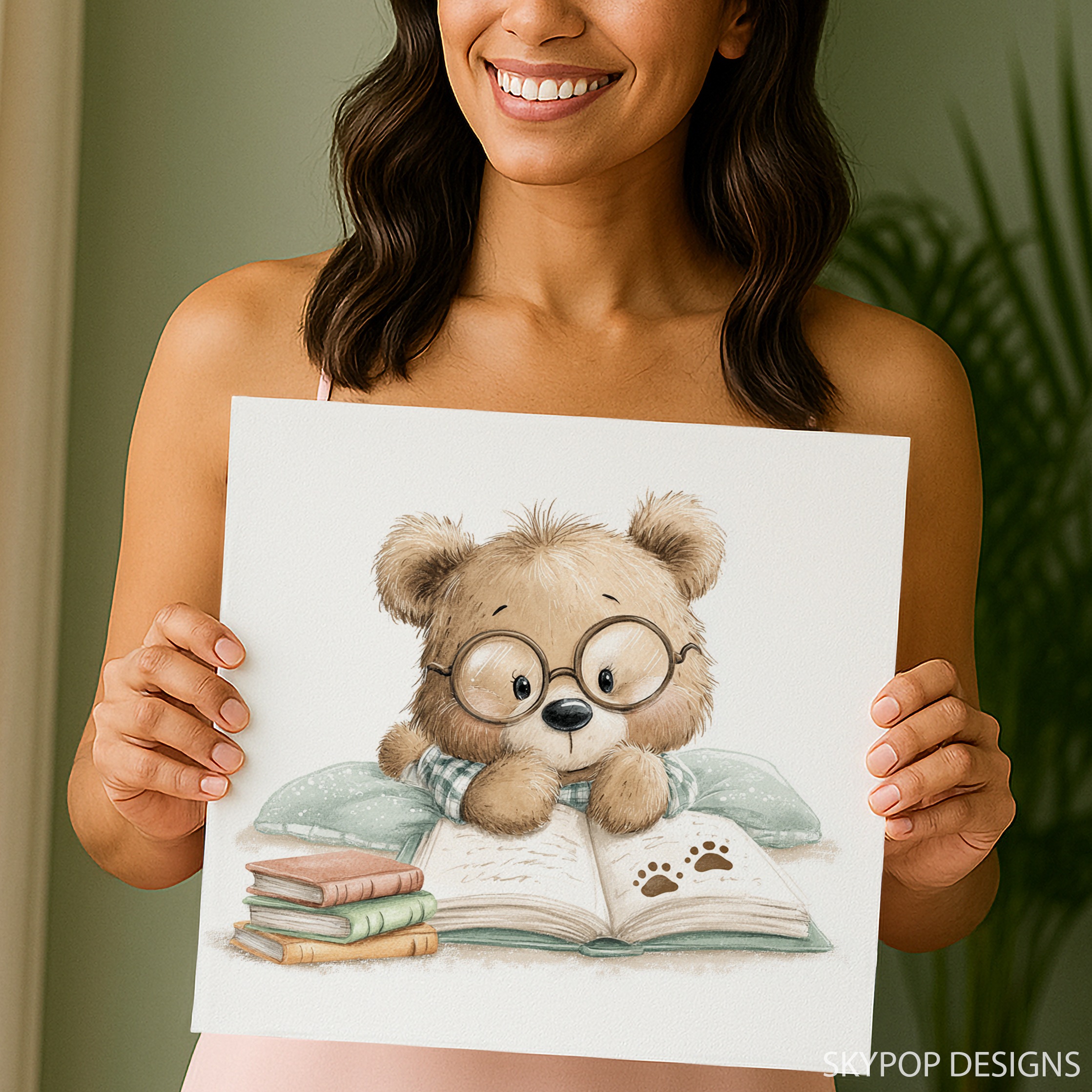 9.jpg Bear Reading Art