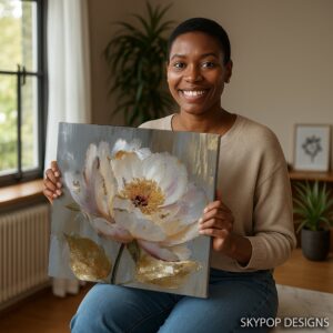 Elegant Peony Bloom Art