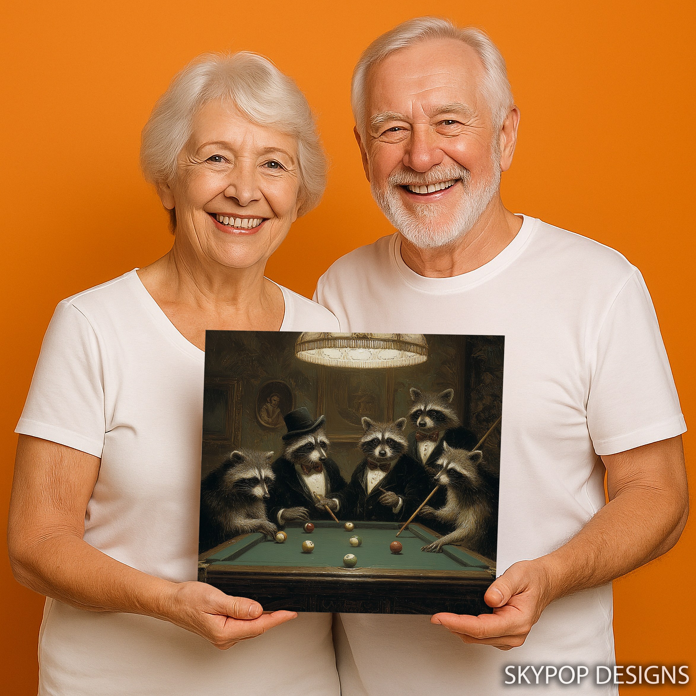9.jpg Raccoon Billiards Art