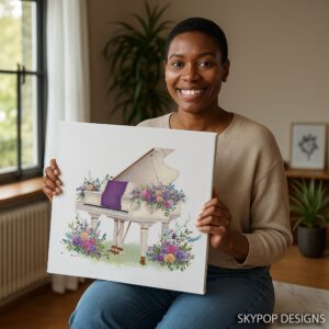 Floral Piano Art