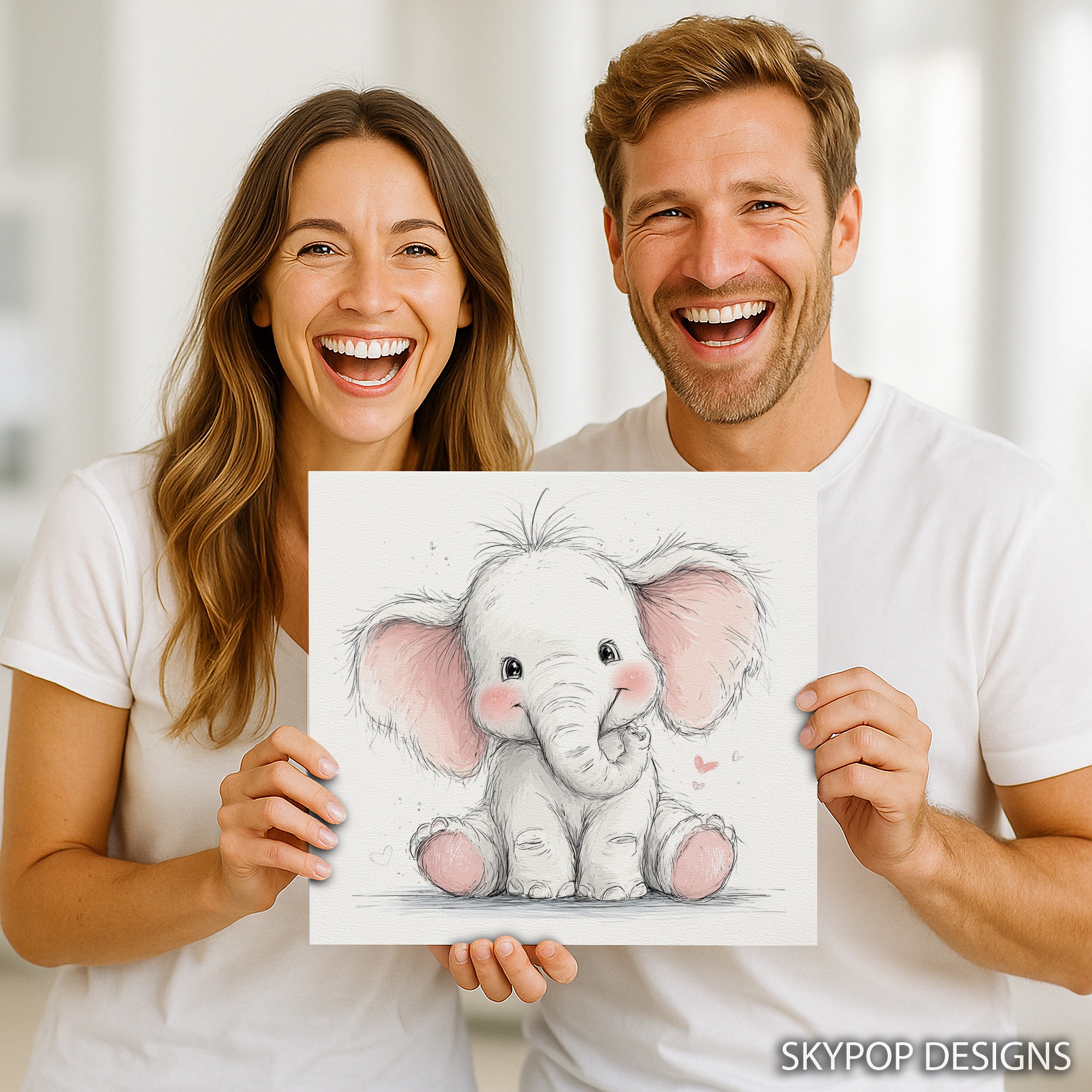 9.jpg Baby Elephant Art