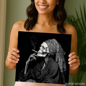 Smoking Skull Art