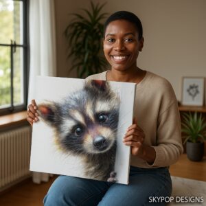 Curious Raccoon Art
