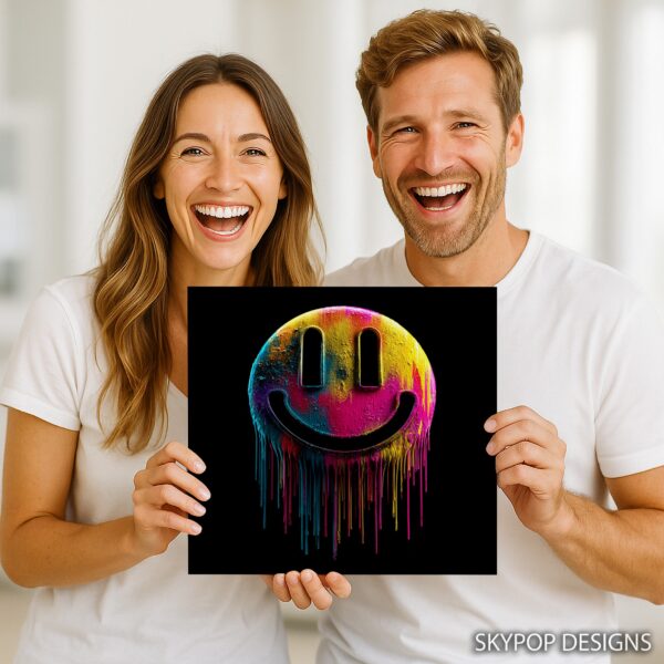 Melting Smiley Face Art