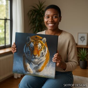 Tiger Water Splash Art