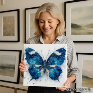 Blue Butterfly Art