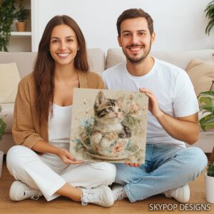 Kitten in Teacup Art