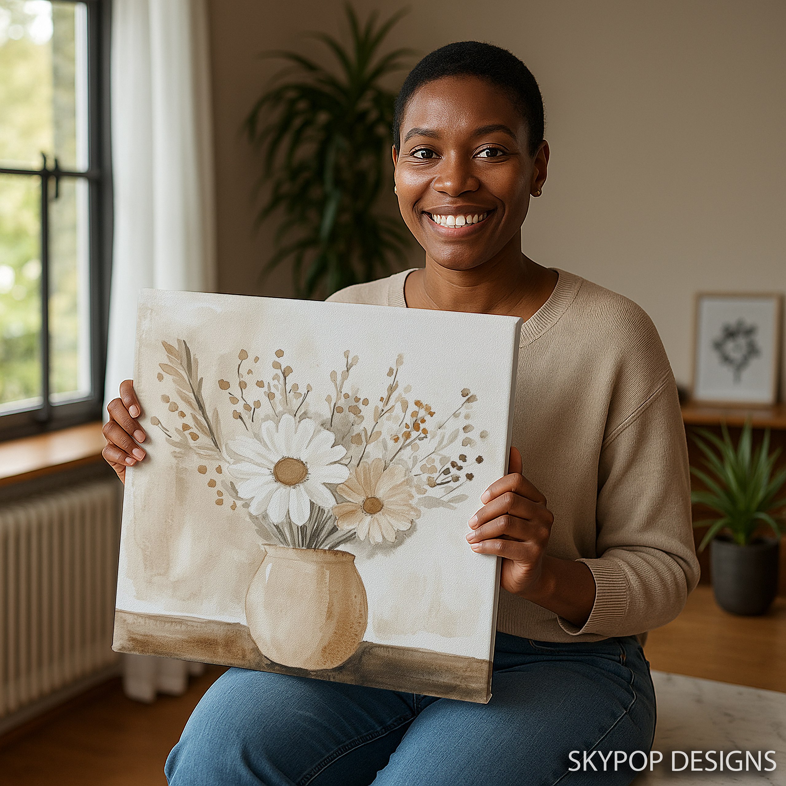 9.jpg Rustic Daisy Bouquet Art