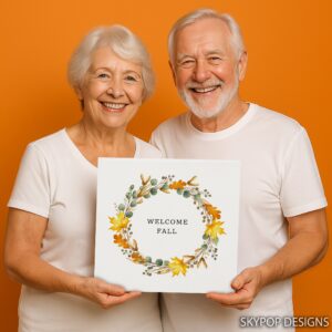 Autumn Wreath Welcome Art