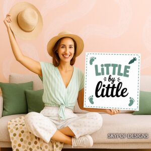 Little By Little Baby Footprint Art