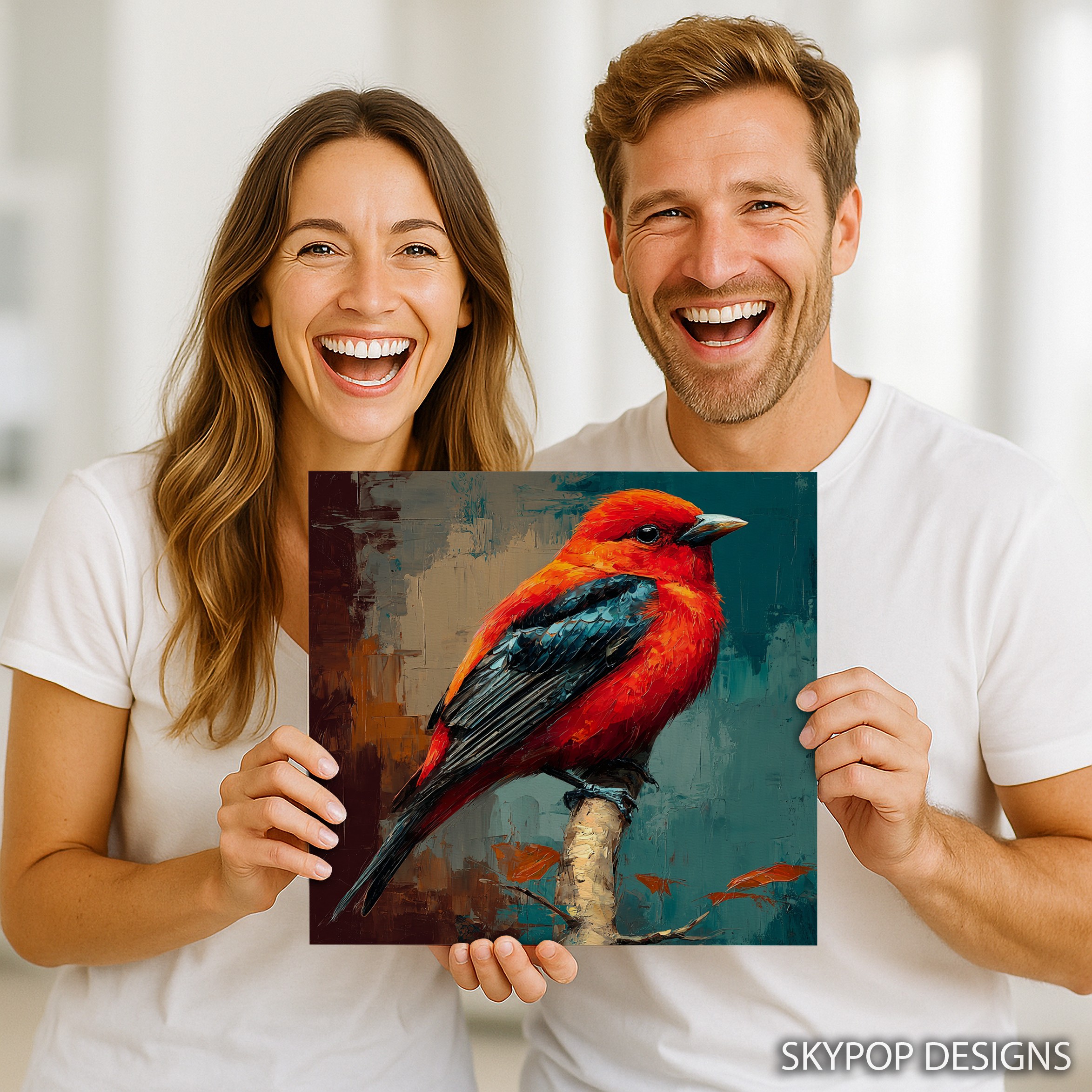 9.jpg Scarlet Tanager Bird Art