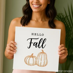 Hello Fall Pumpkin Art