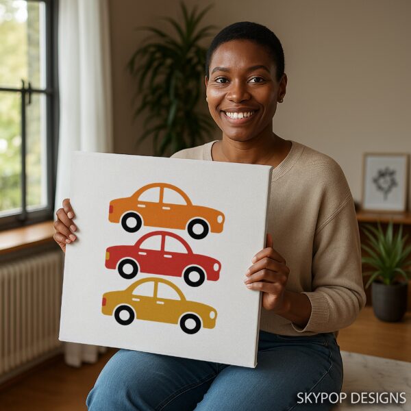 Colorful Retro Car Art