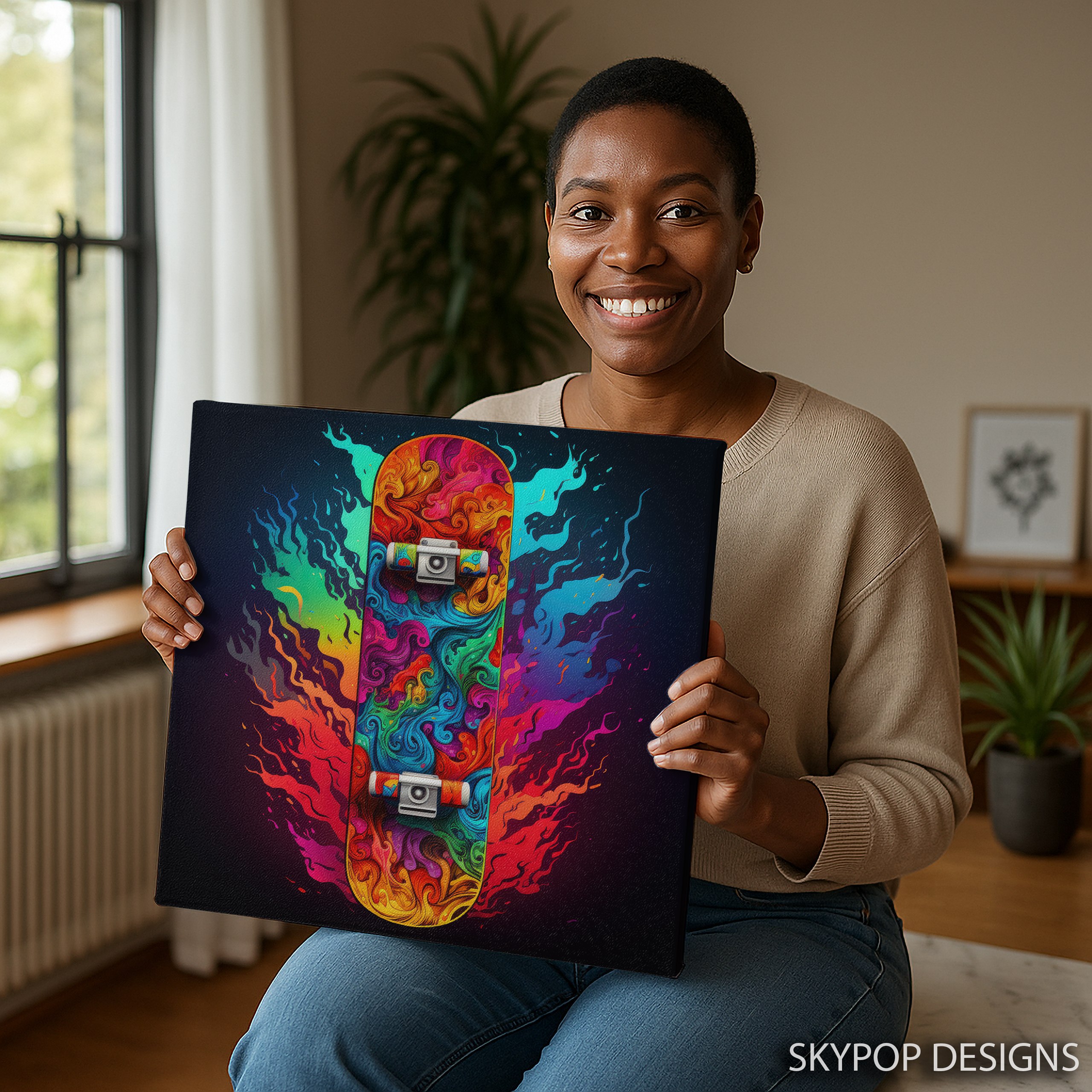 9.jpg Skateboard Fire Art