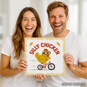 Cycling Chicken Art