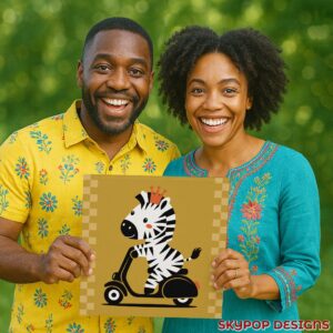 Zebra Scooter Art
