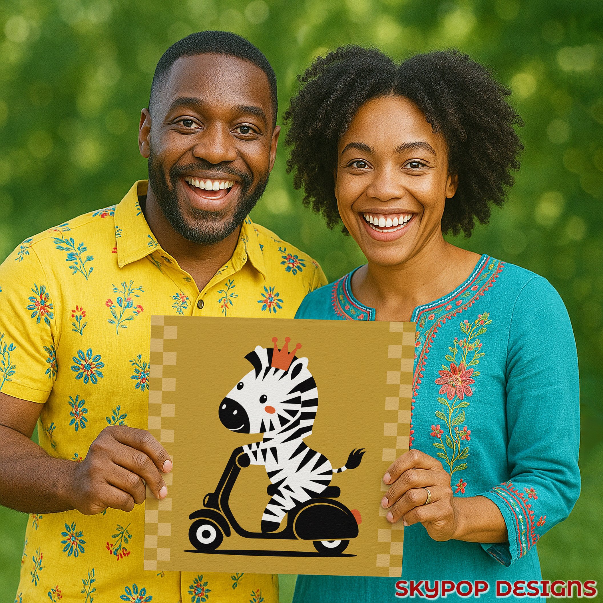 9.jpg Zebra Scooter Art