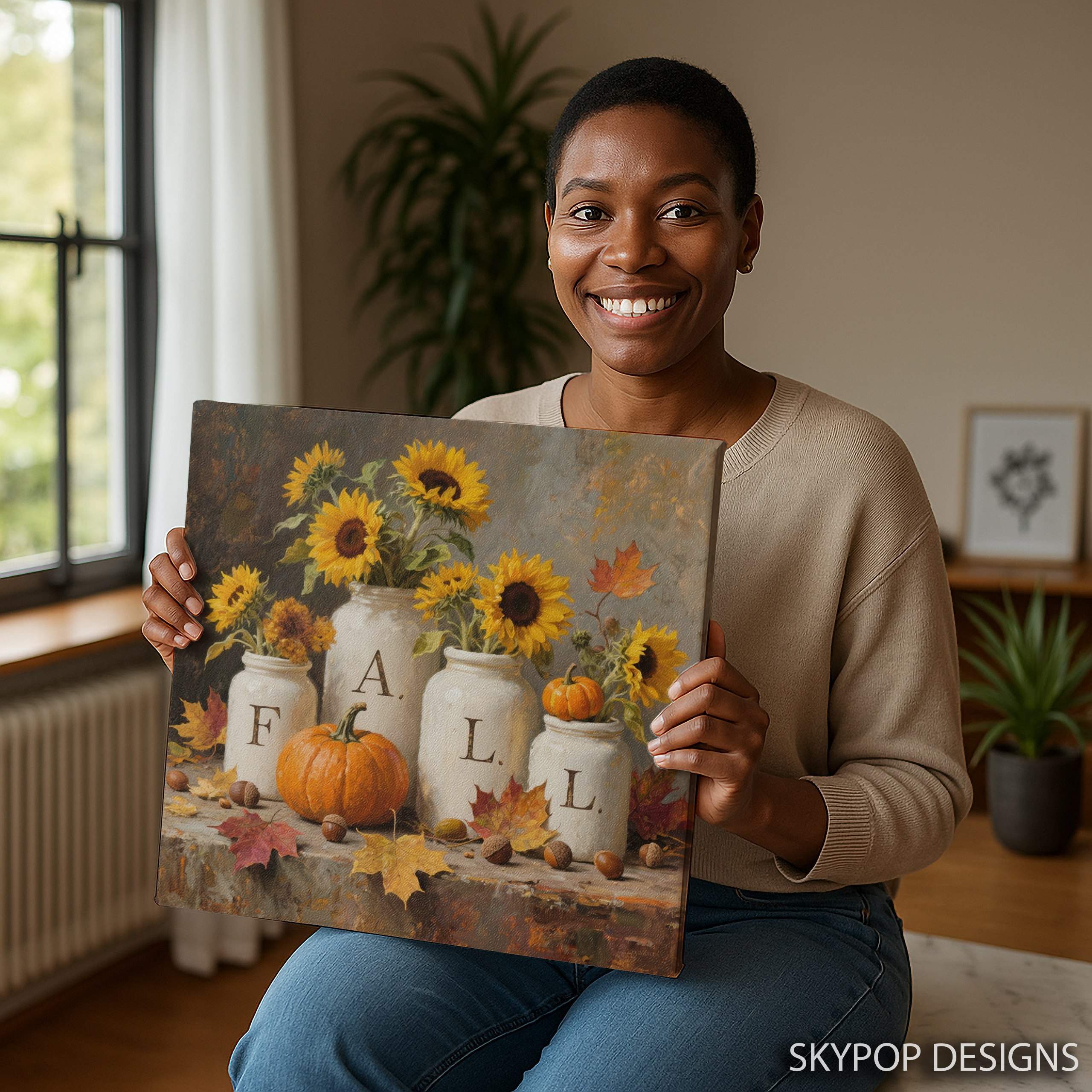 9.jpg Fall Harvest Sunflower Art