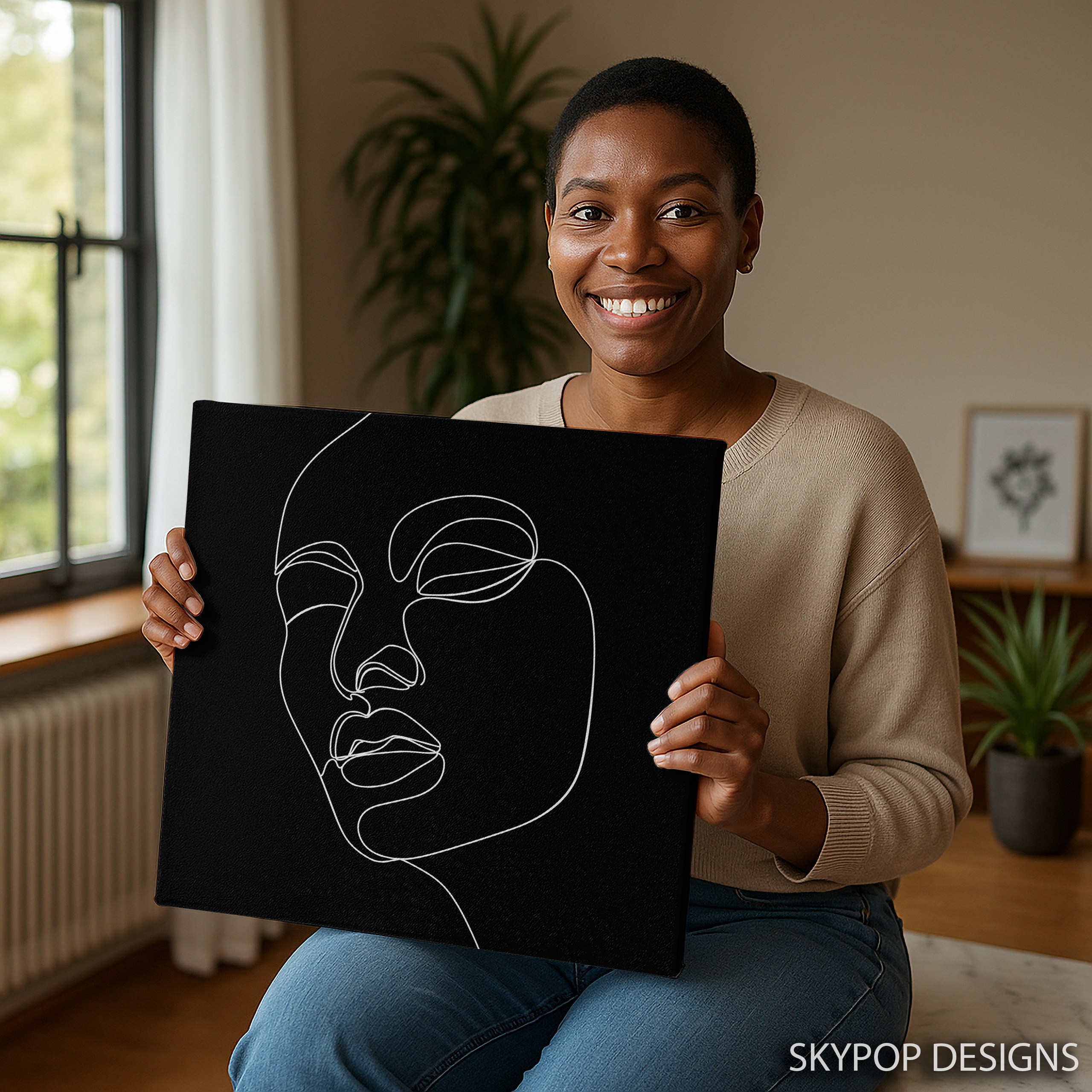 9.jpg Contour Face Line Art