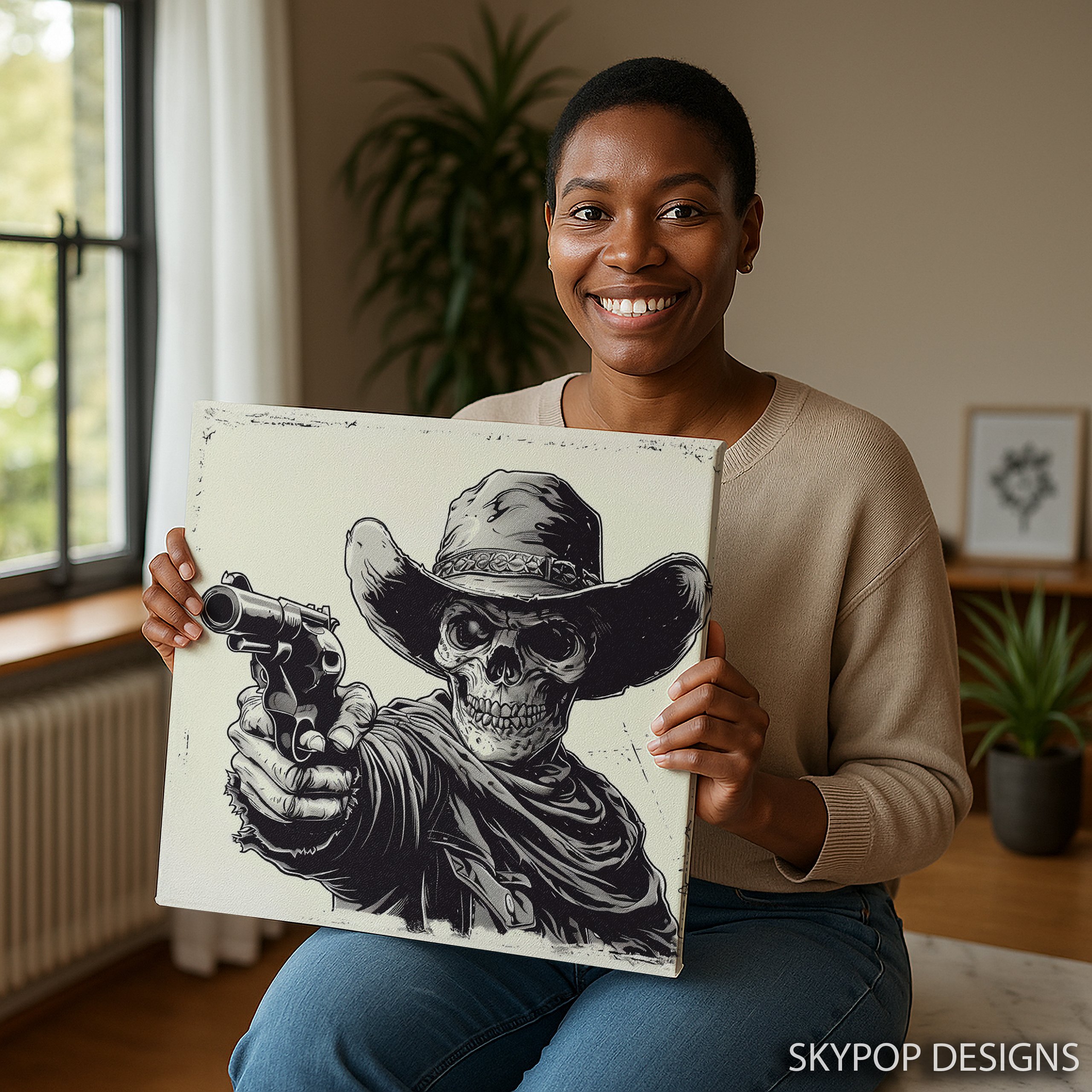 9.jpg Cowboy Skull Art