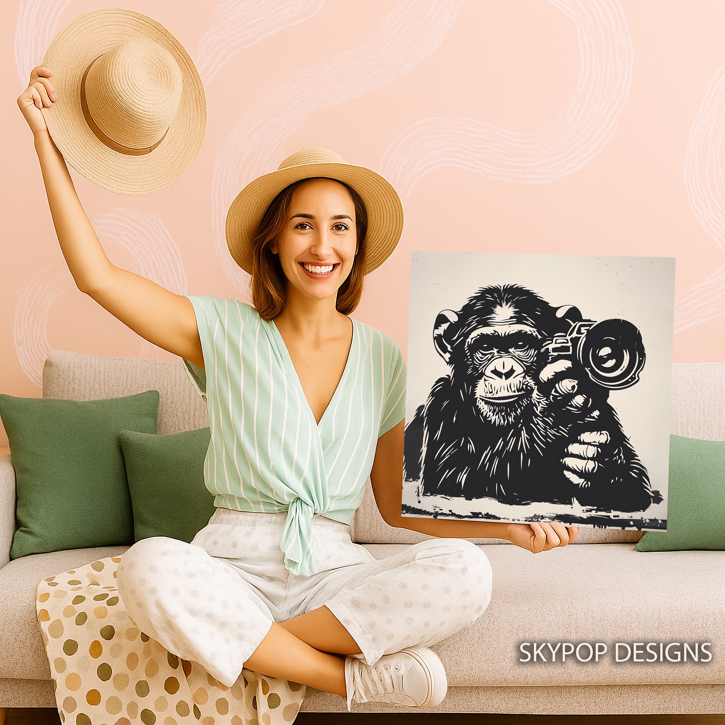 9.jpg Chimpanzee Art