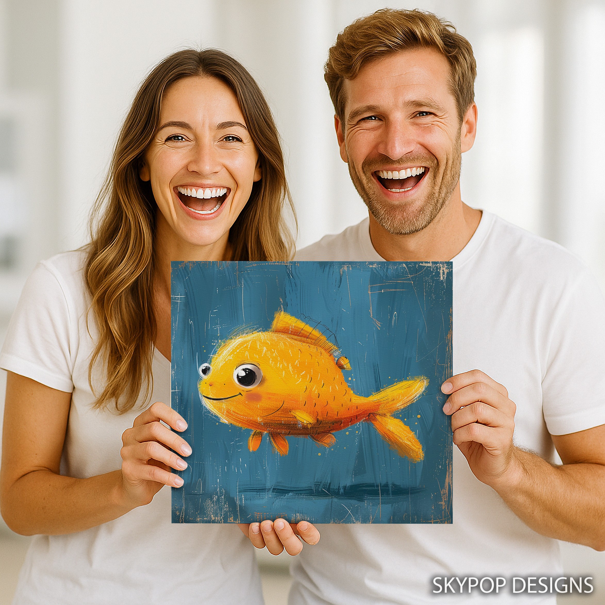 9.jpg Smiling Goldfish Art