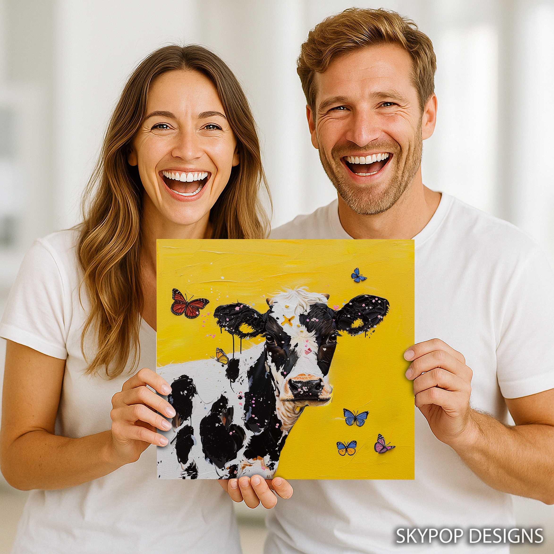 9.jpg Cow and Butterfly Art