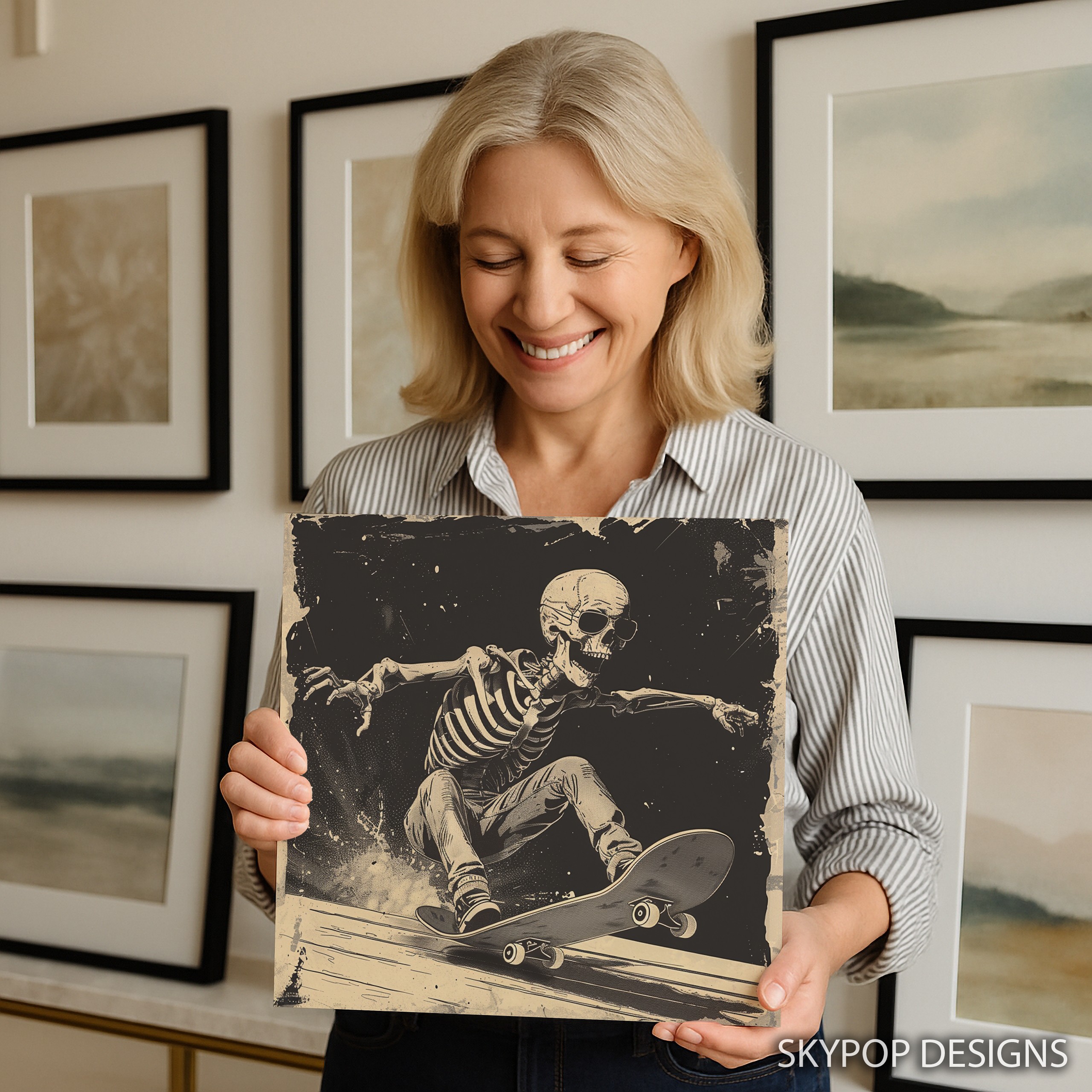 9.jpg Skeleton Skateboard Art