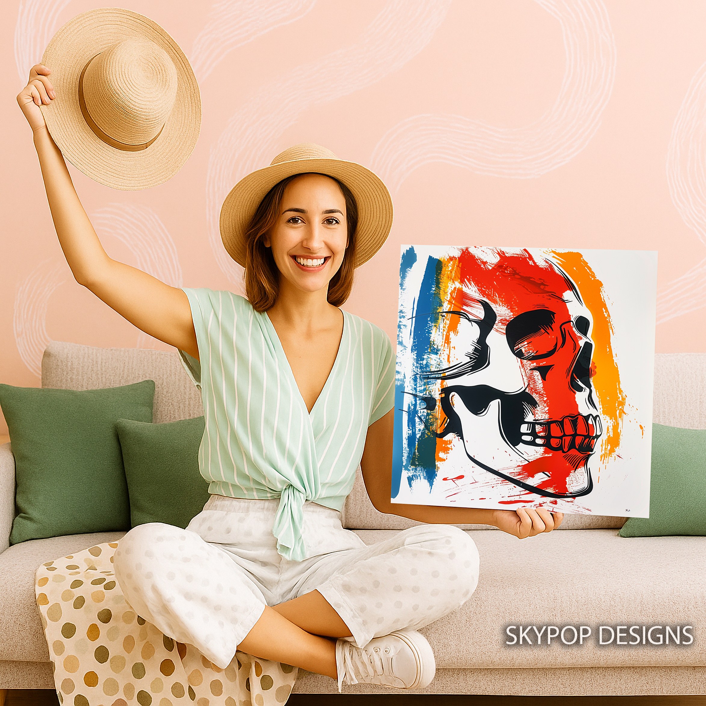 9.jpg Vibrant Skull Art
