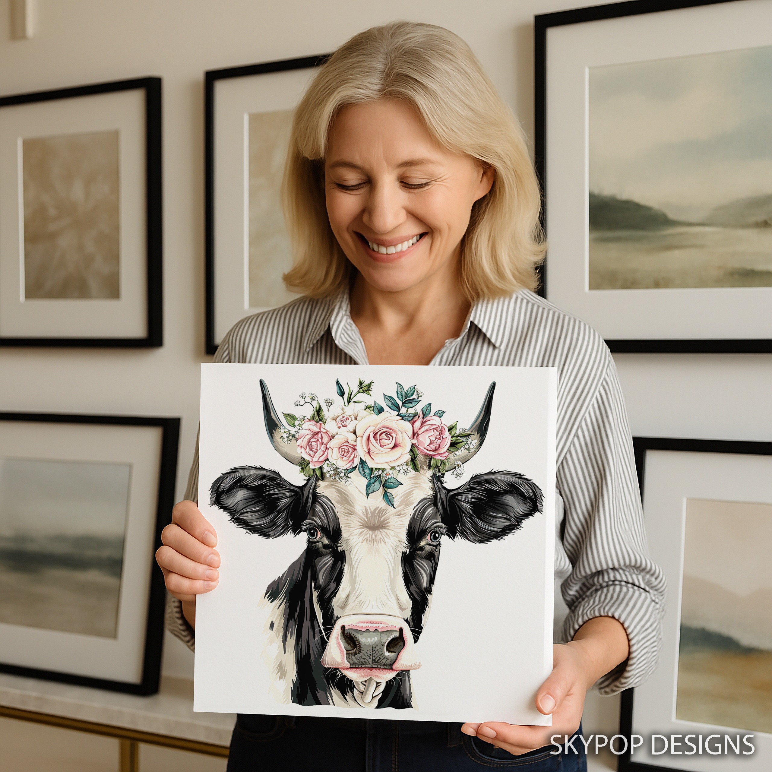 9.jpg Cow Flower Crown Art