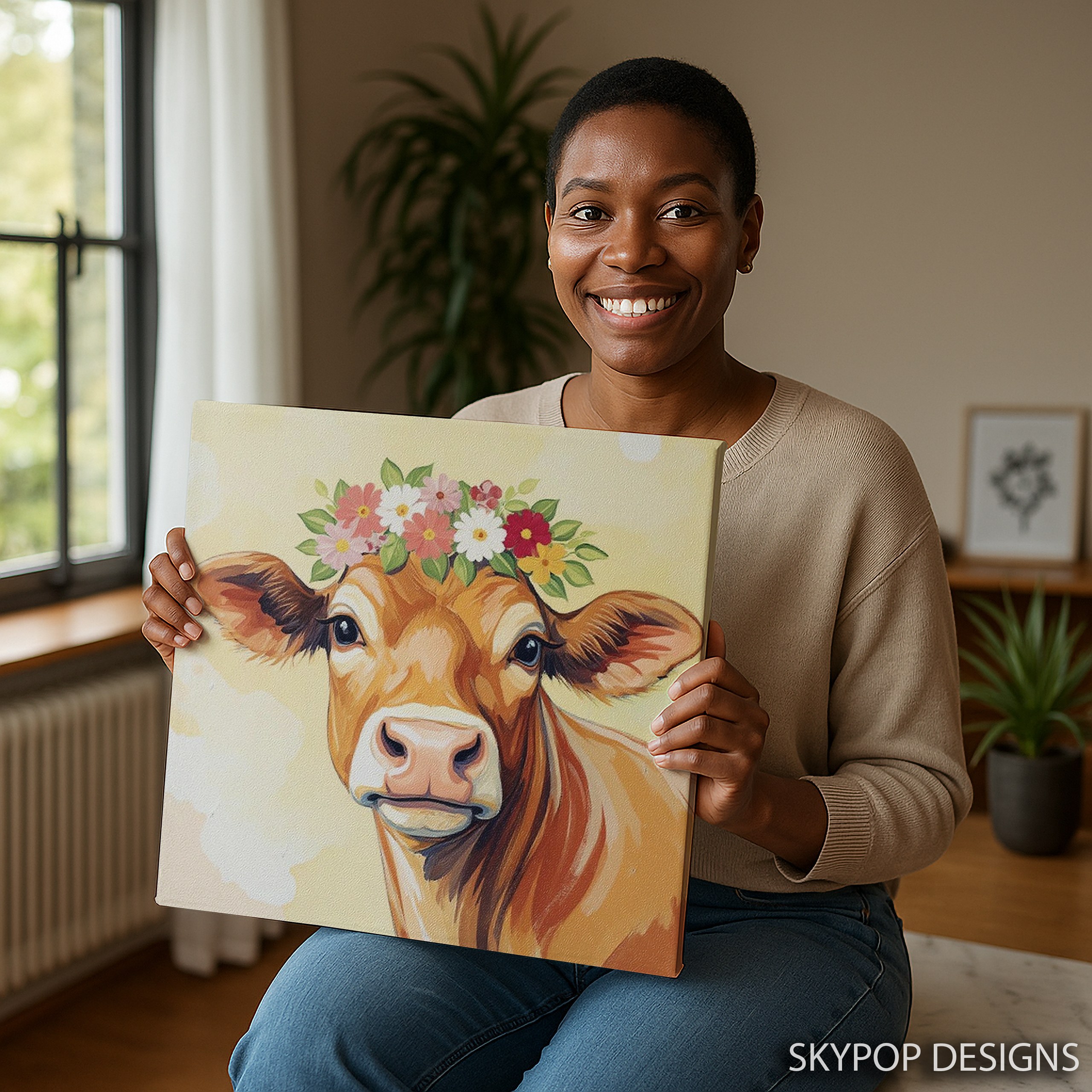 9.jpg Cow Flower Crown Art