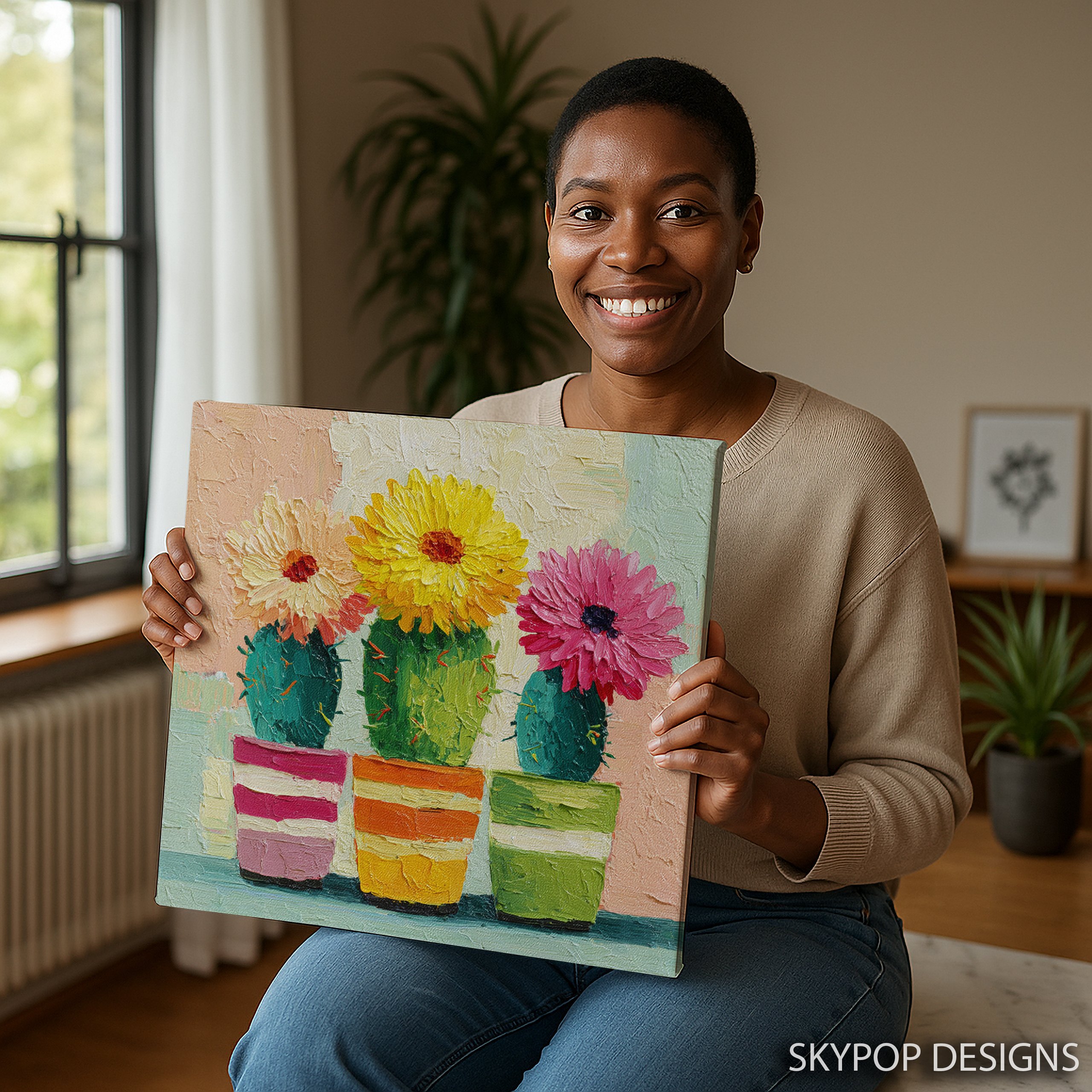 9.jpg Blooming Cactus Trio Art