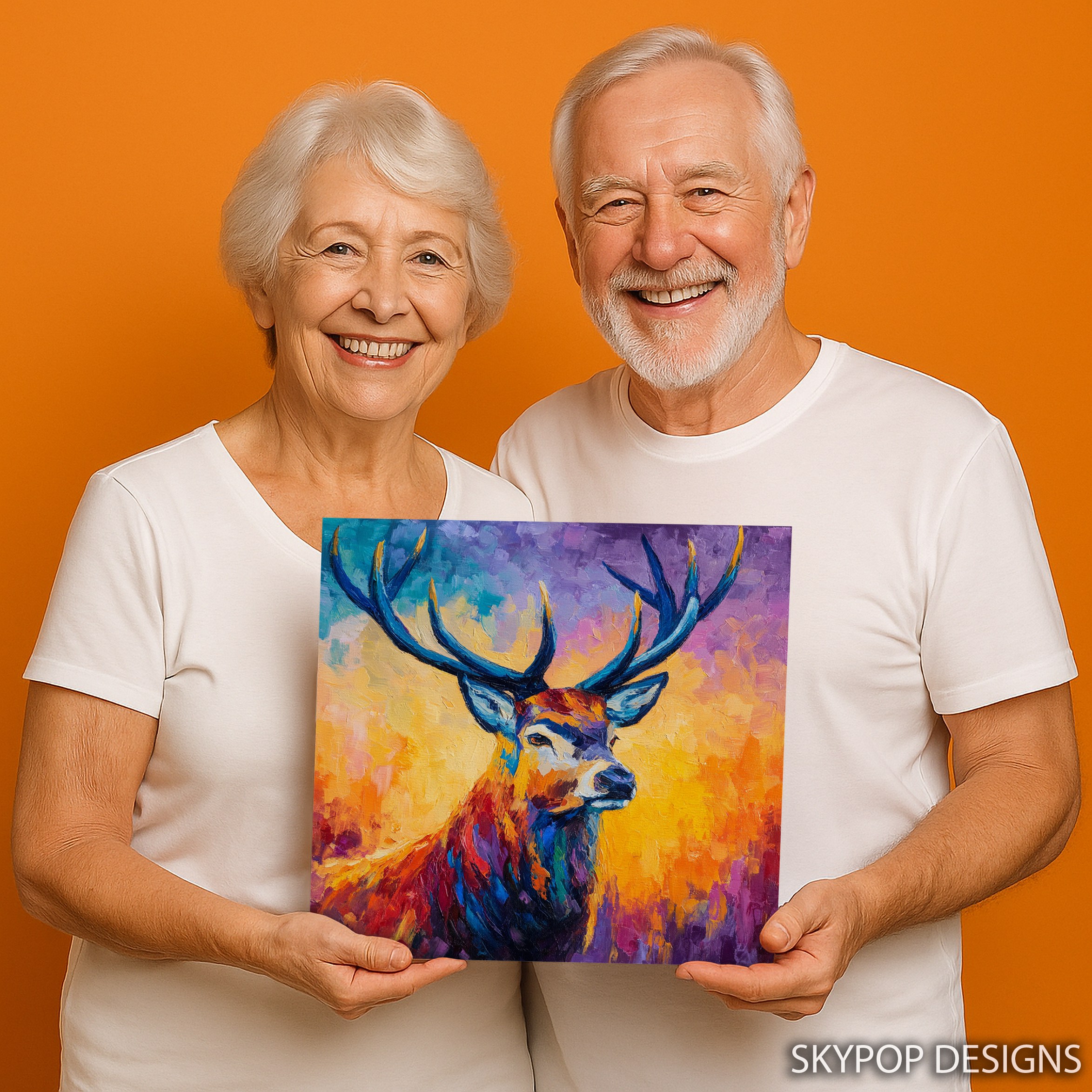 9.jpg Colorful Deer Art