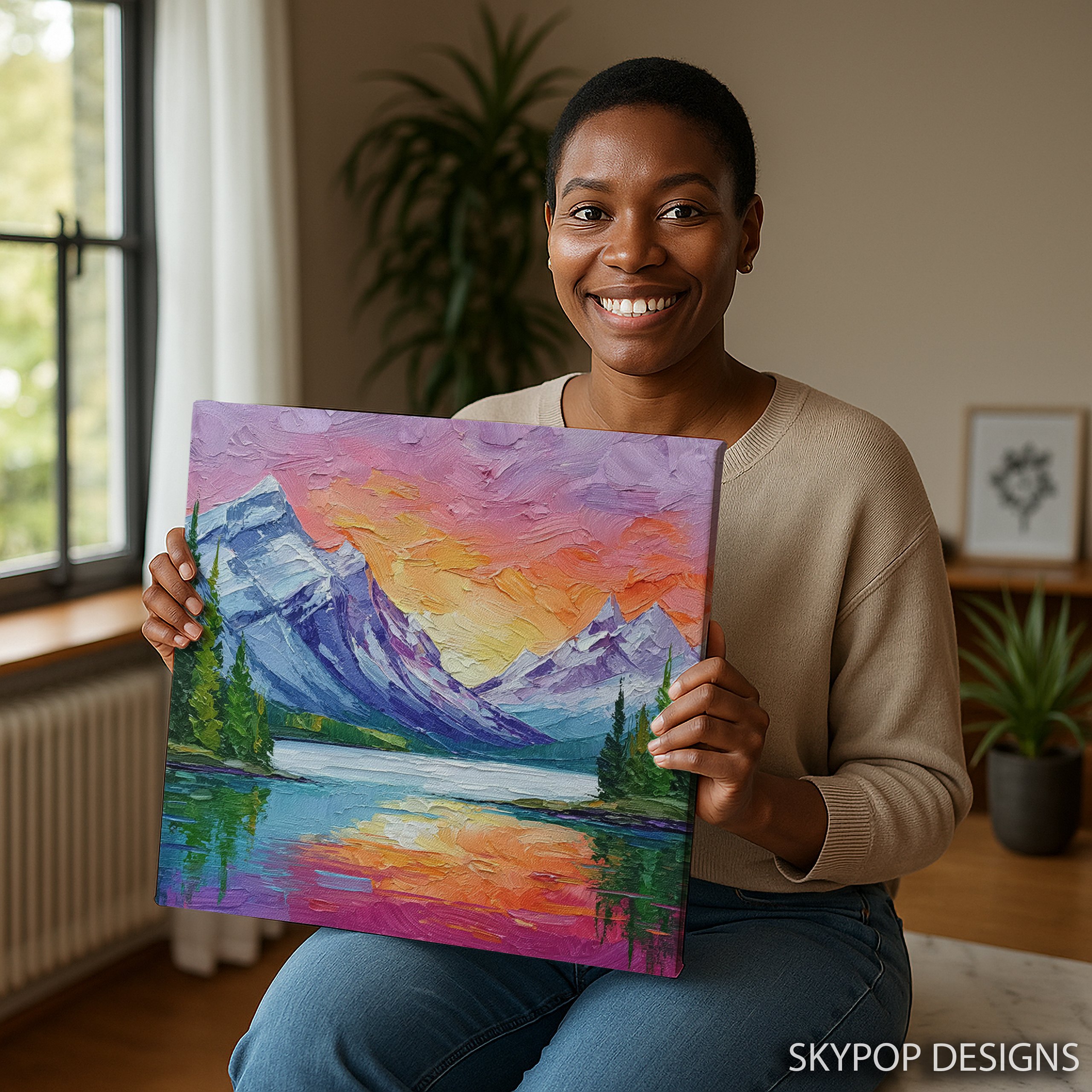 9.jpg Mountain Sunset Lake Art
