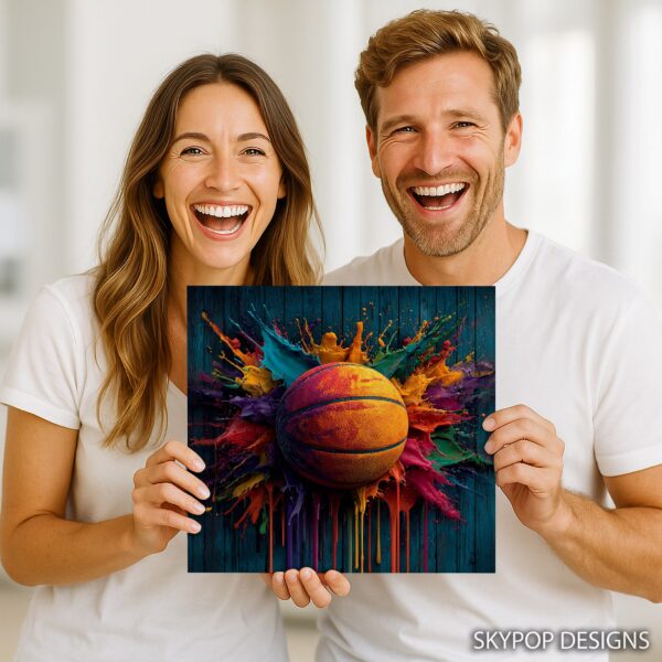 Basketball Paint Splash Art