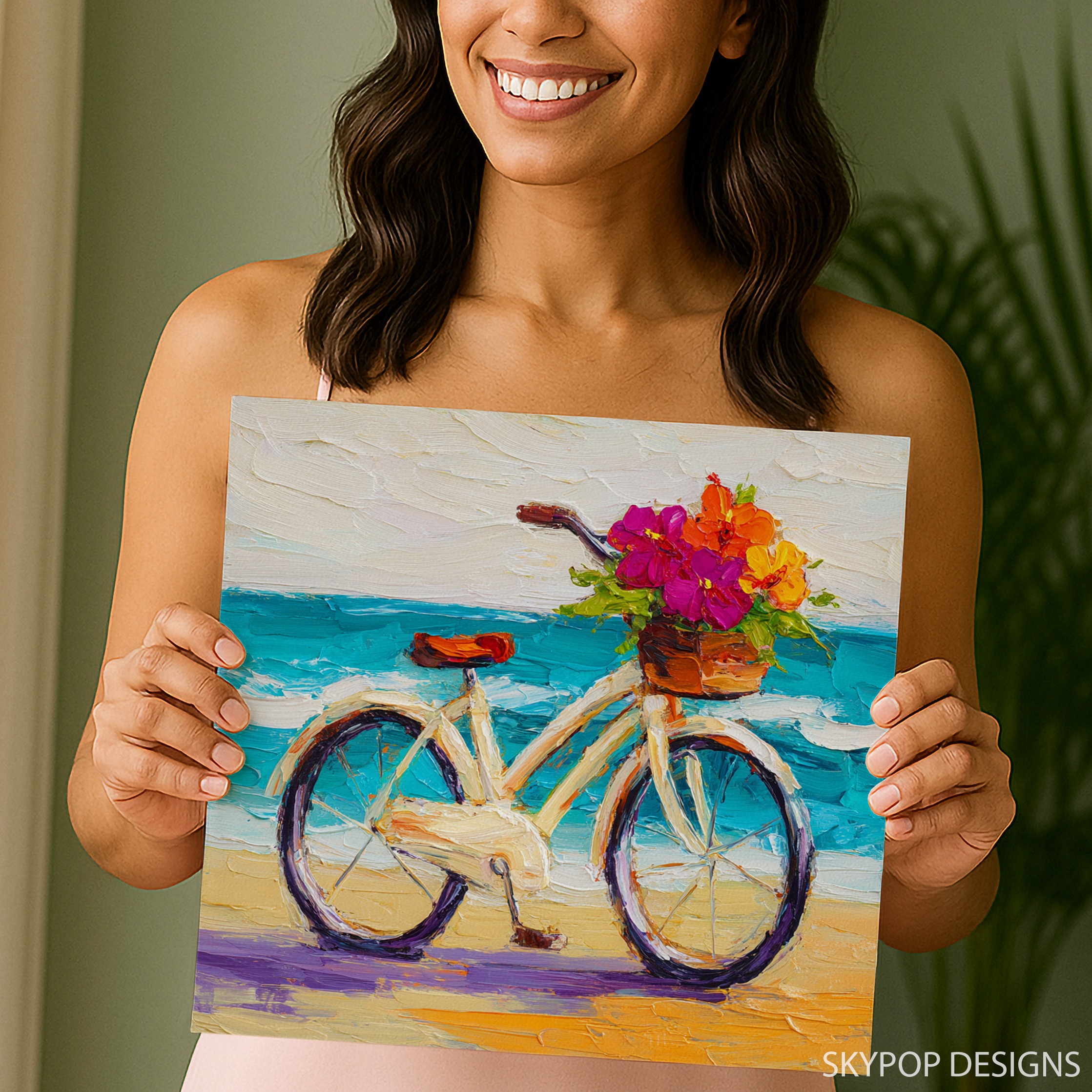9.jpg Beach Bicycle Blooms Art
