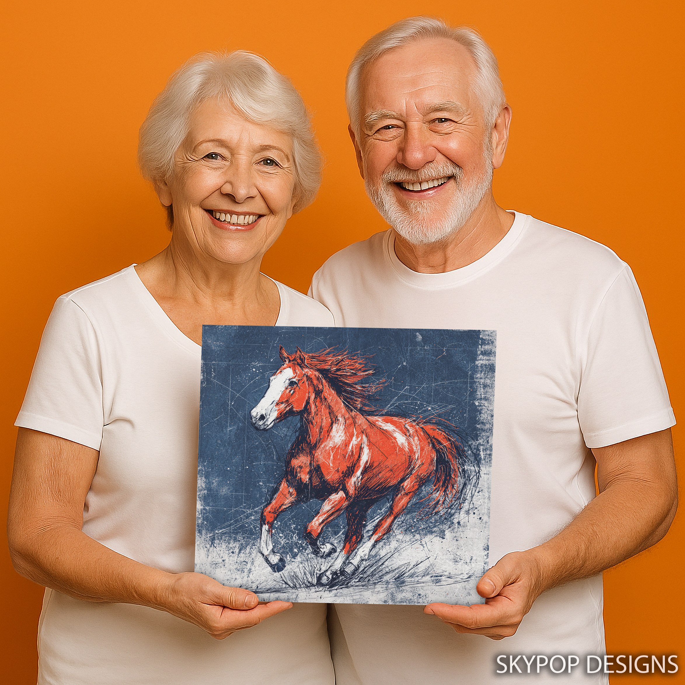 9.jpg Galloping Red Horse Art