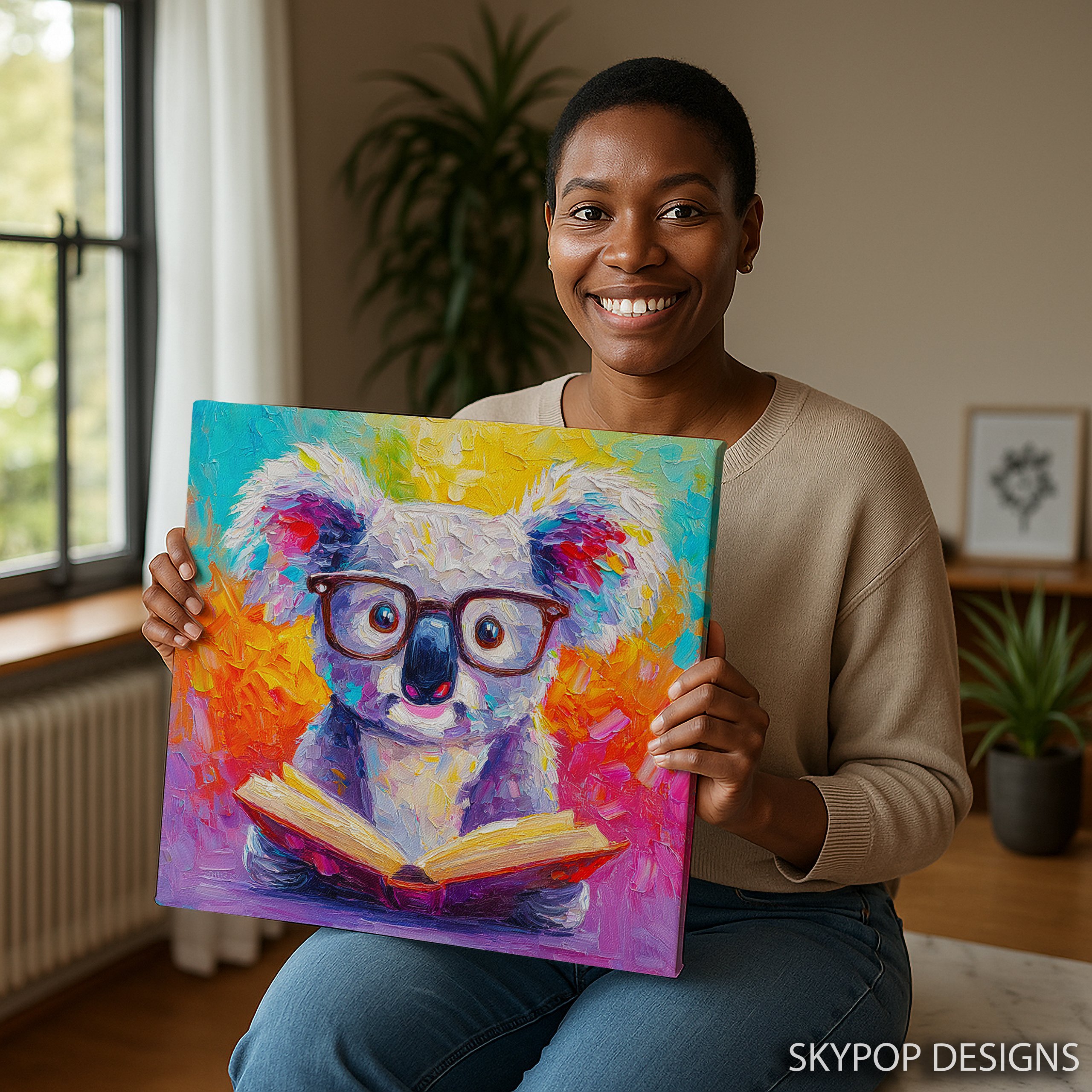 9.jpg Koala Reading Art