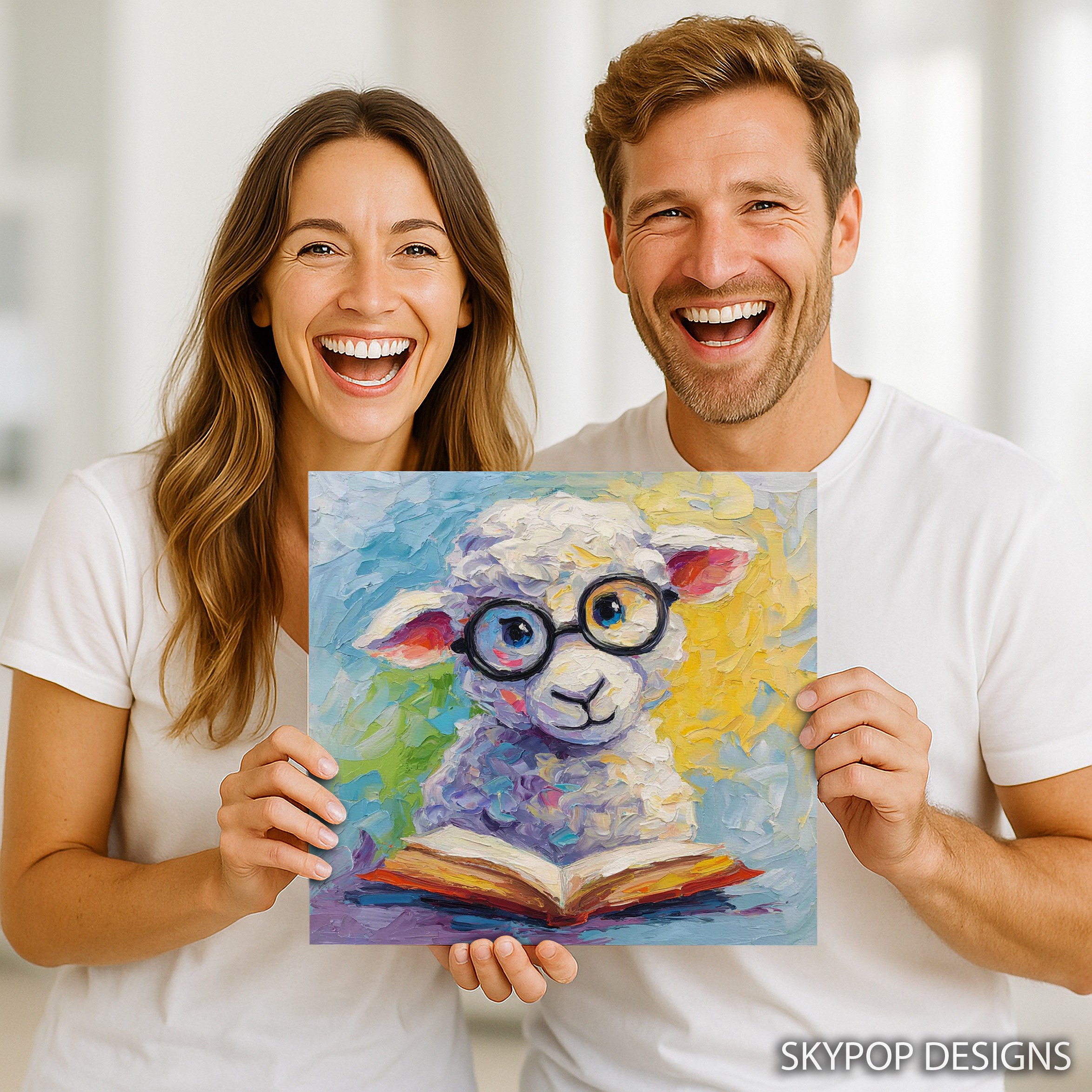 9.jpg Sheep Reading Art