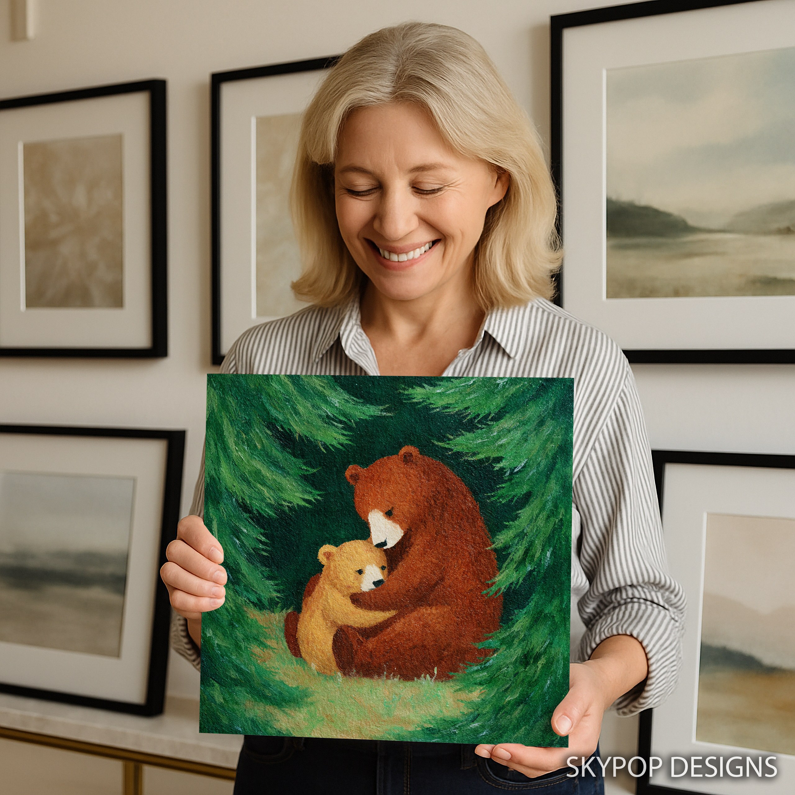 9.jpg Mother and Baby Bear Art