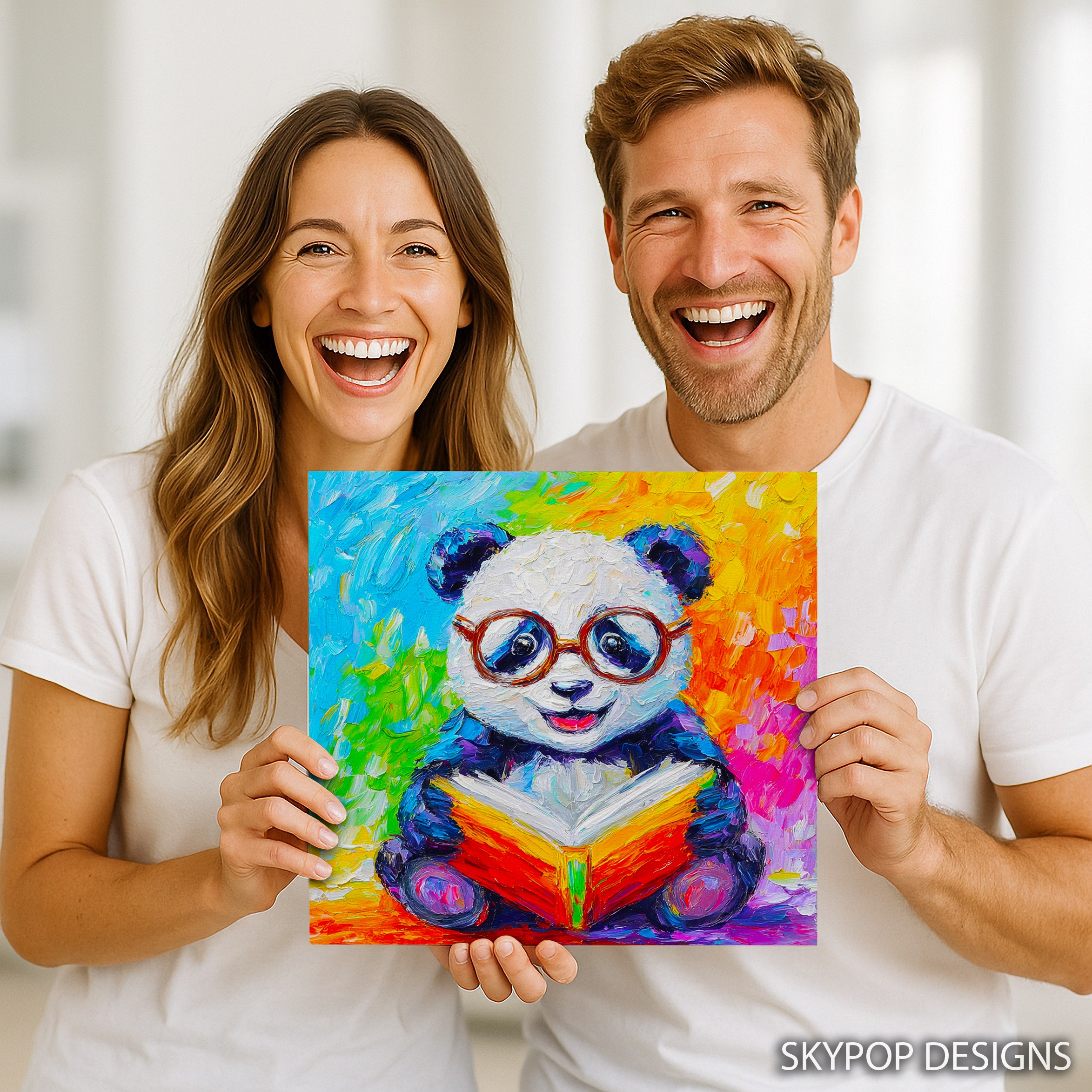 9.jpg Panda Reading Book Art