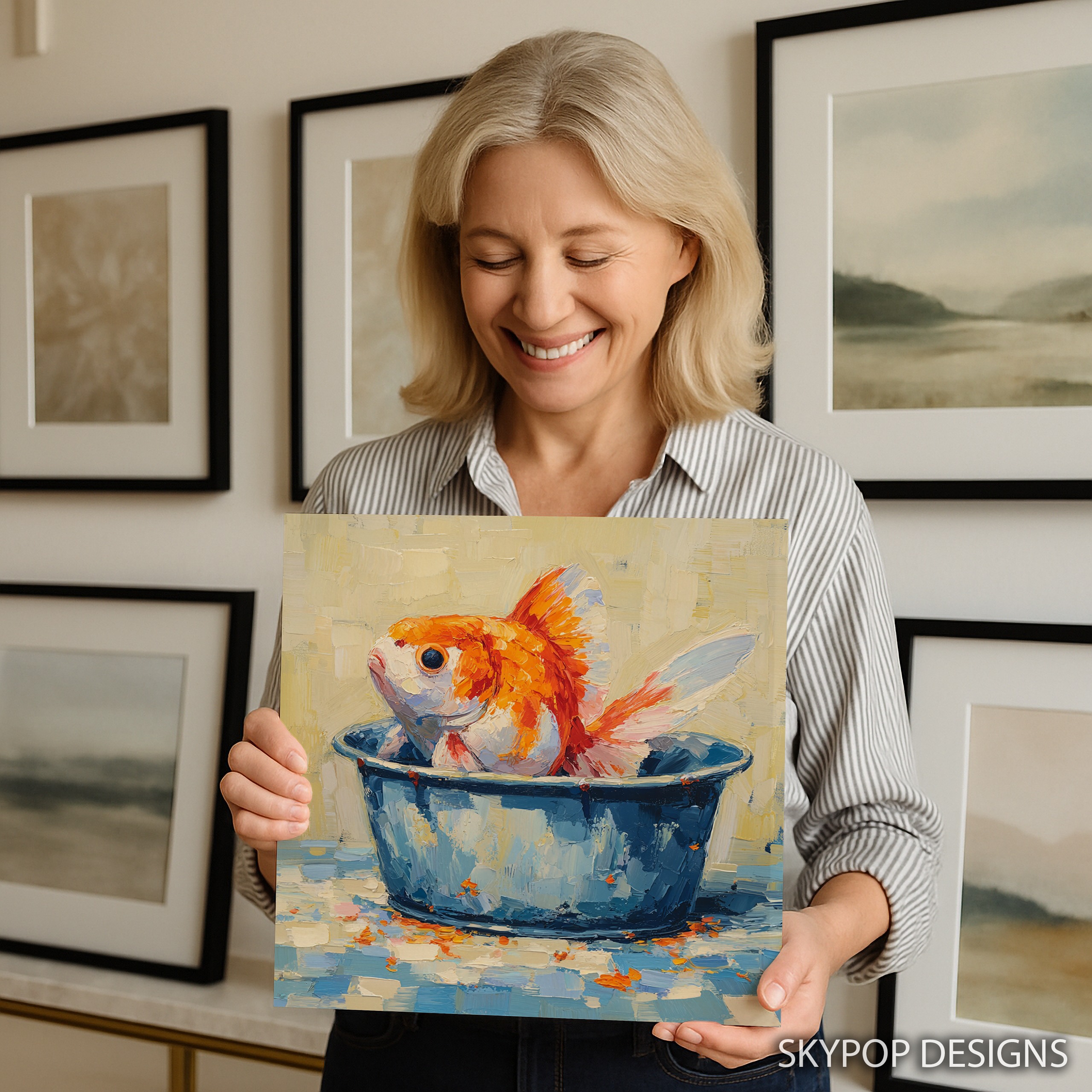 9.jpg Goldfish Bowl Painting Art
