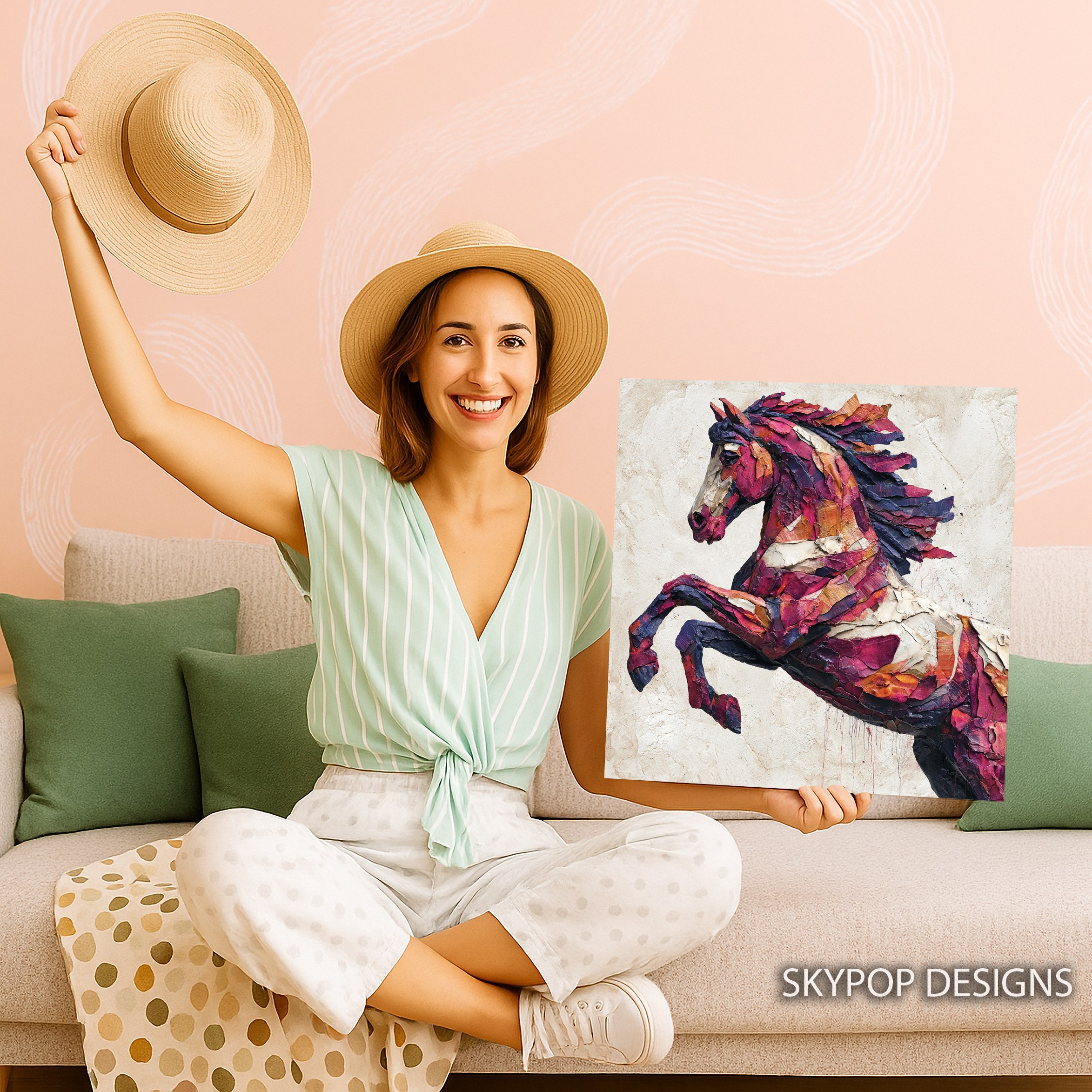9.jpg Colorful Horse Art