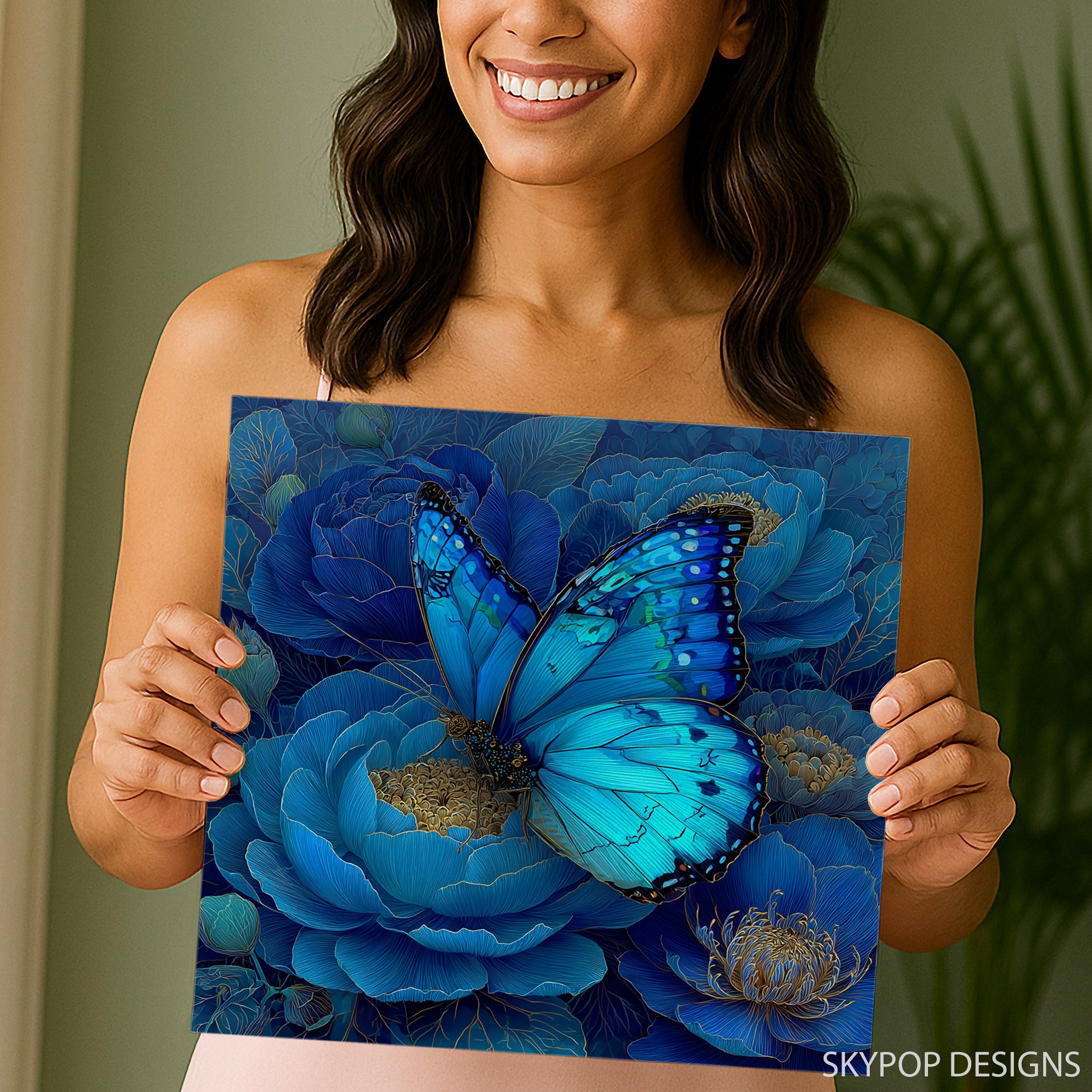 9.jpg Blue Butterfly Art