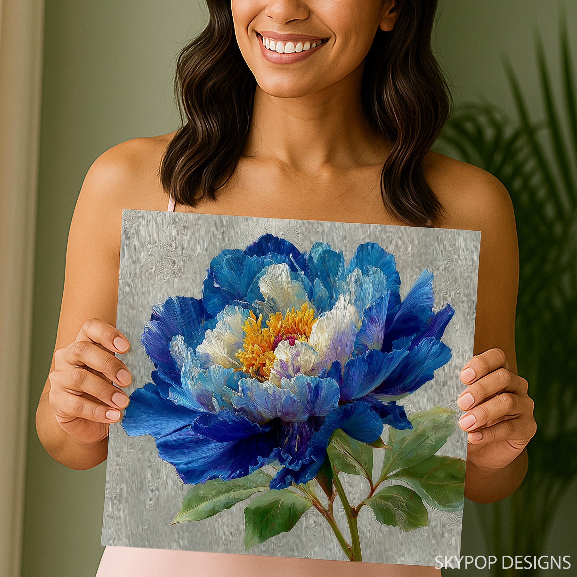 9.jpg Blue Peony Art