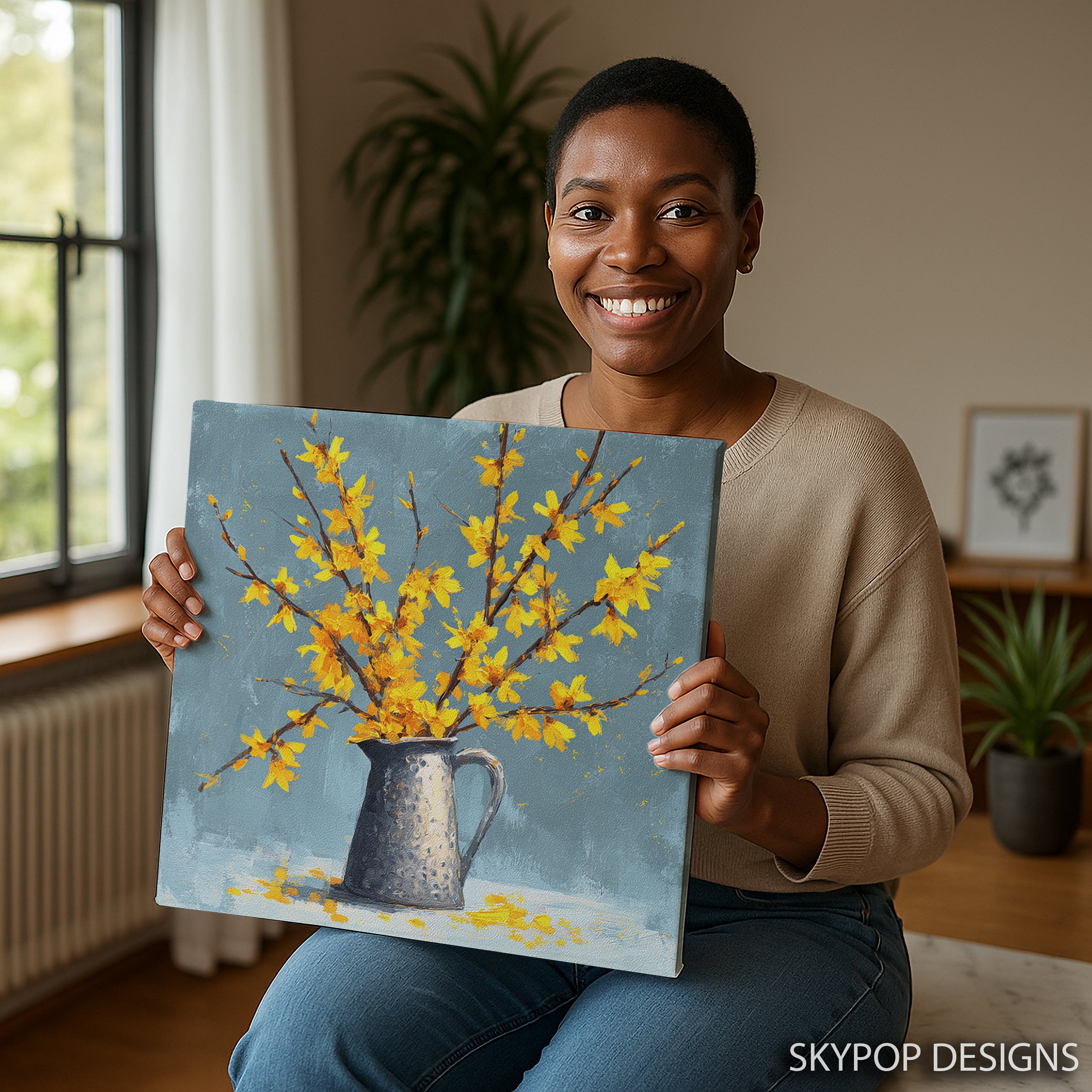9.jpg Forsythia Pitcher Art