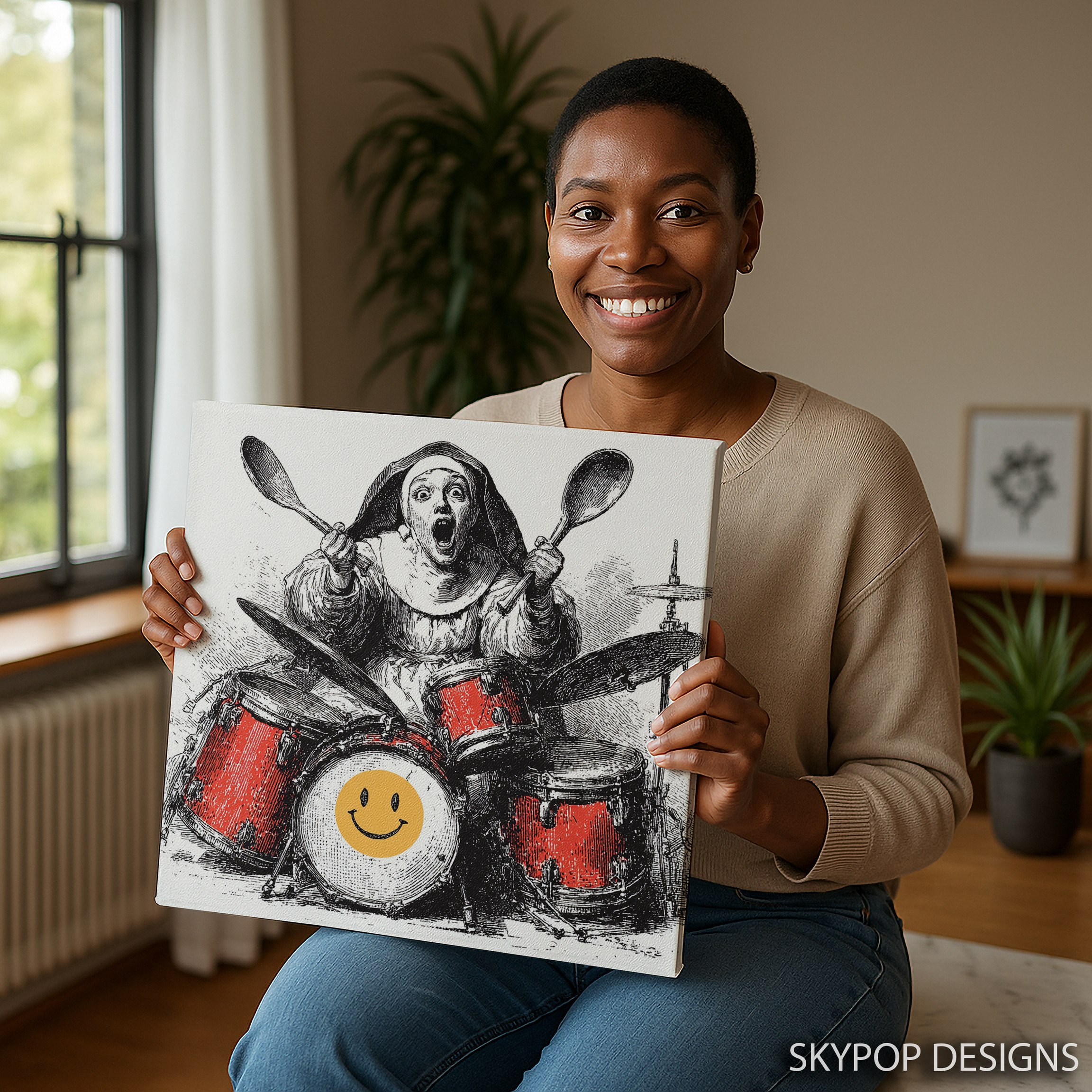 9.jpg Rockin' Nun Drummer Art