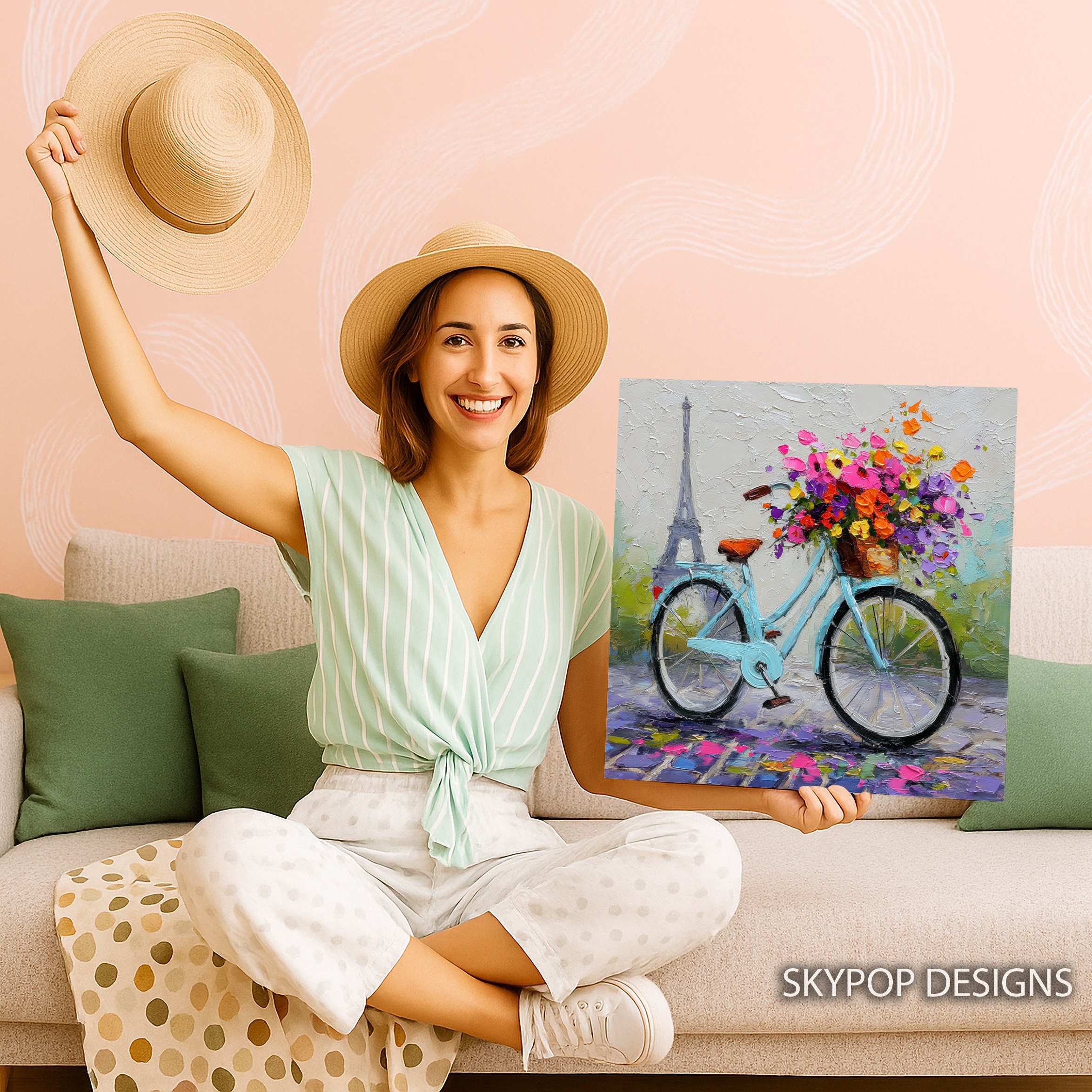 9.jpg Paris Bicycle Blooms Art